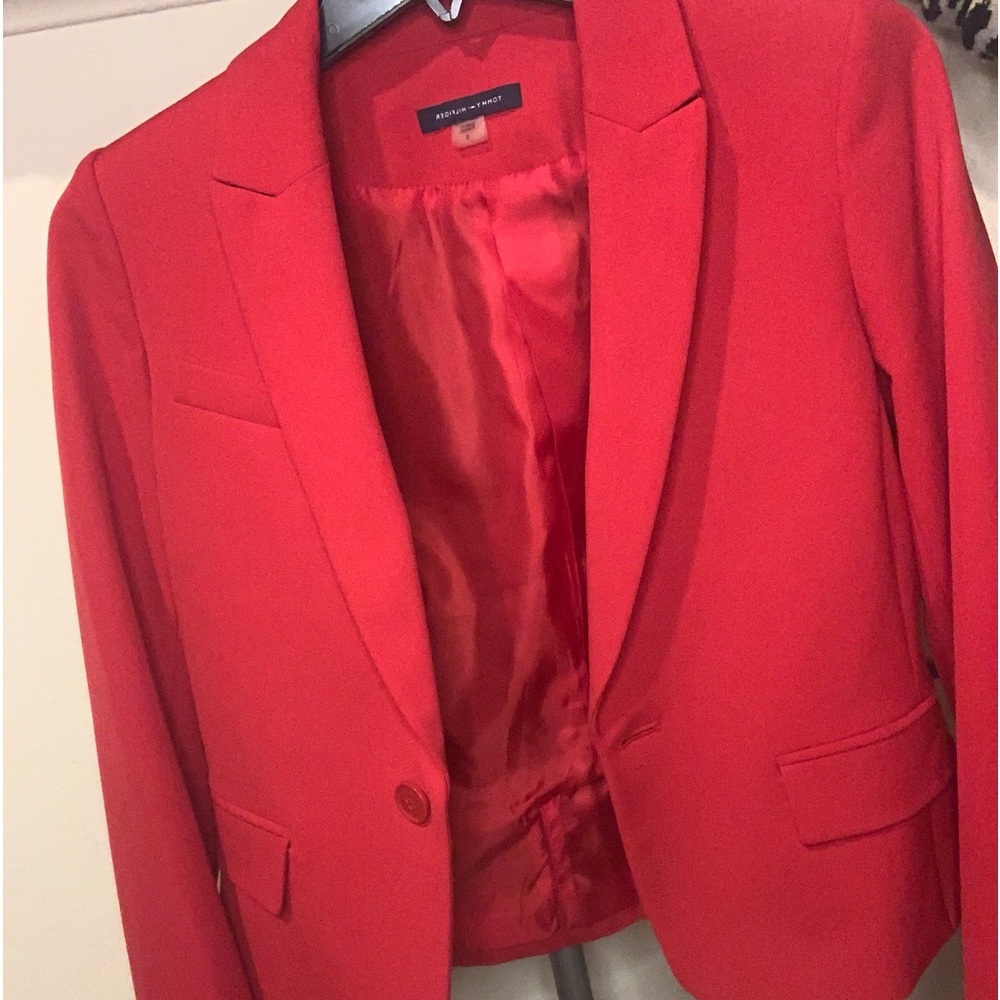Tommy Hilfiger Women’s Red Professional Blazer Size 0 Pre-Owned